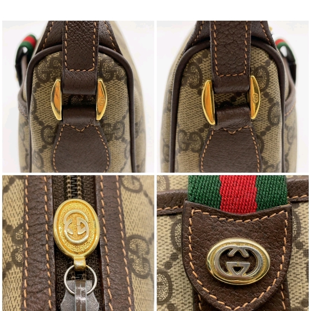 Gucci Sherry Line GG Supreme PVC Leather Brown Shoulder Bag - Picture 8 of 13